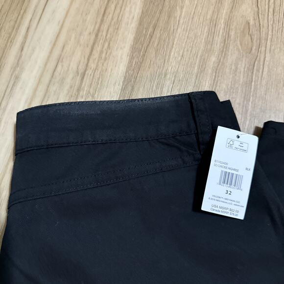 Volcom Women's Chickie High Rise Chino Pants Black Size 32 - Picture 2 of 6
